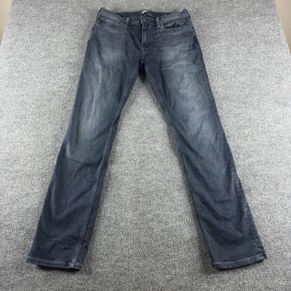 Paige Federal Jeans Mens 33x33 Blue Regular Straight Dark Wash Stretch Denim